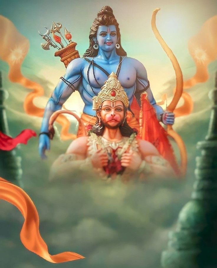 Ram Navami Images - Ram ji and Hanuman ji Wallpaper 