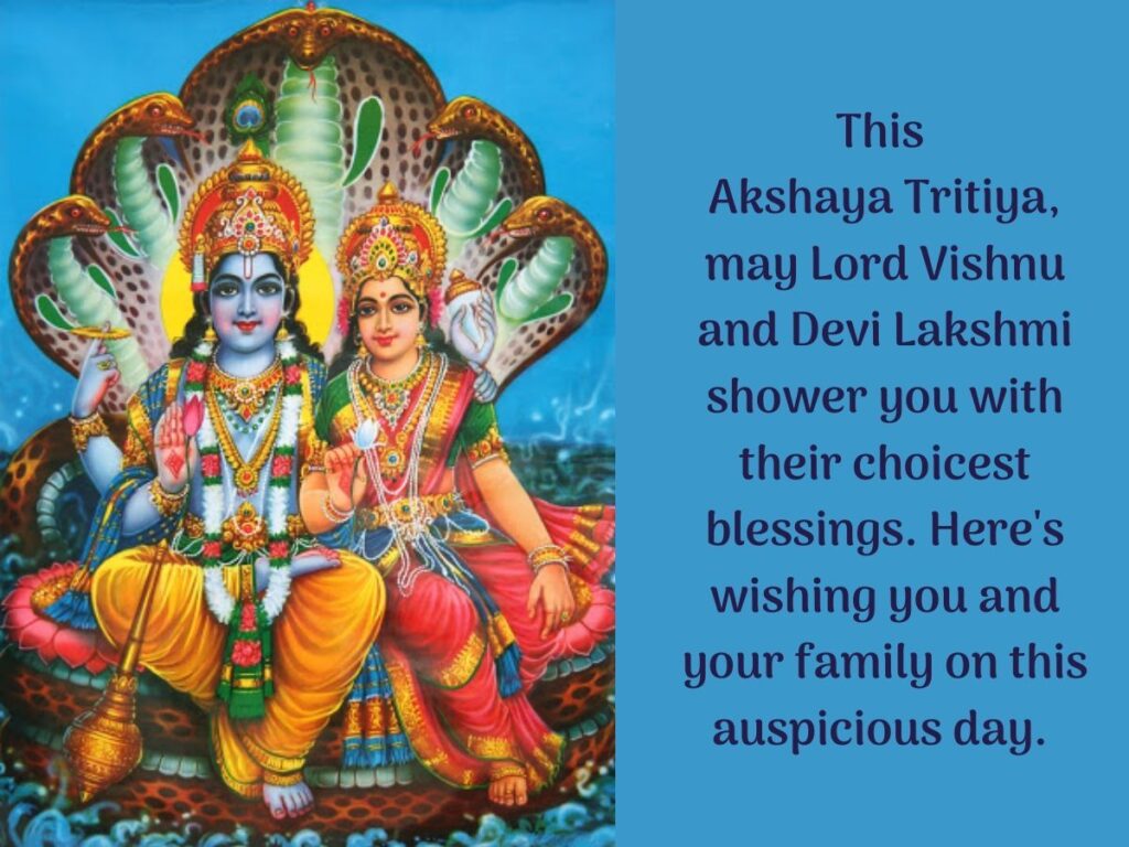 Akshaya Tritiya - Vishnu ji and Maa  Laxmi ji Quotes 