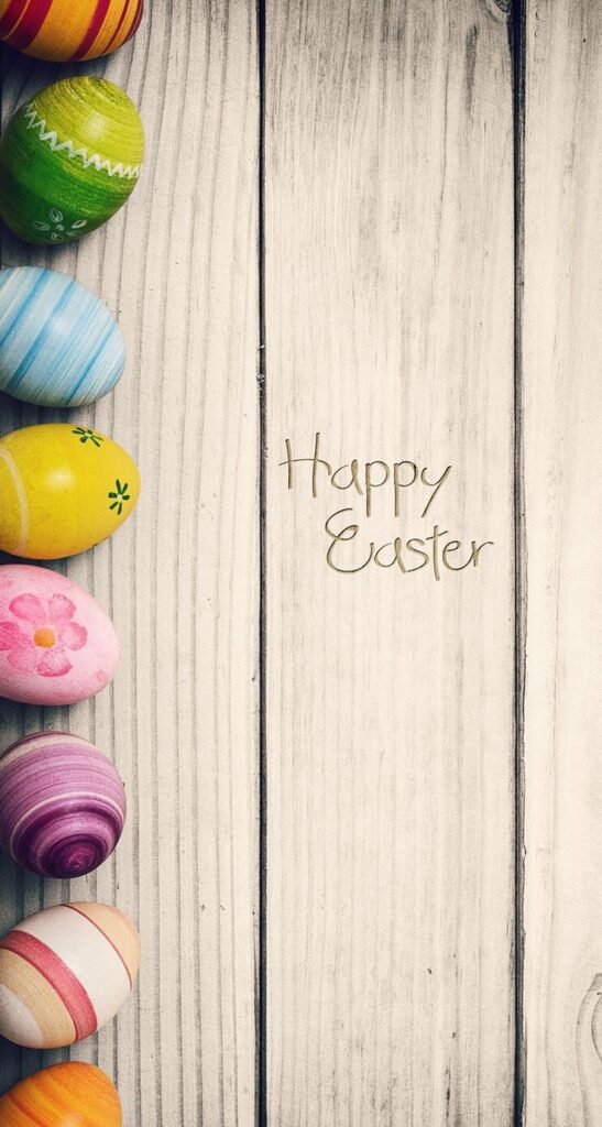 Easter Background - printed eggs