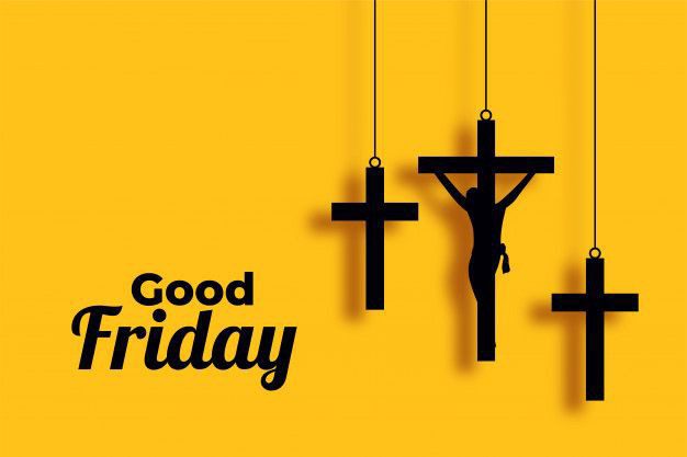 Good Friday Images - yellow and black background 