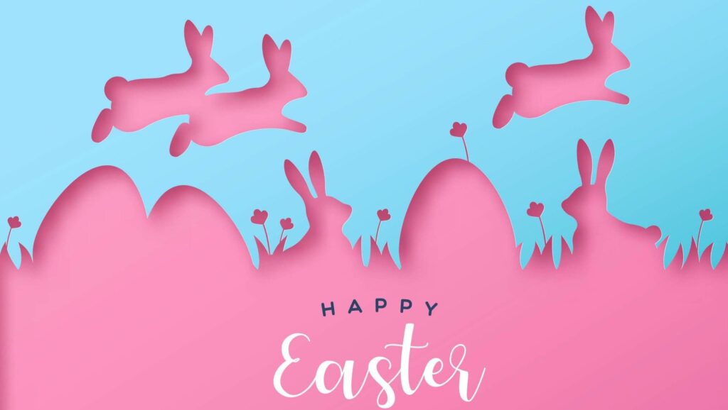 Easter Background - Jumping Easter Bunny Images