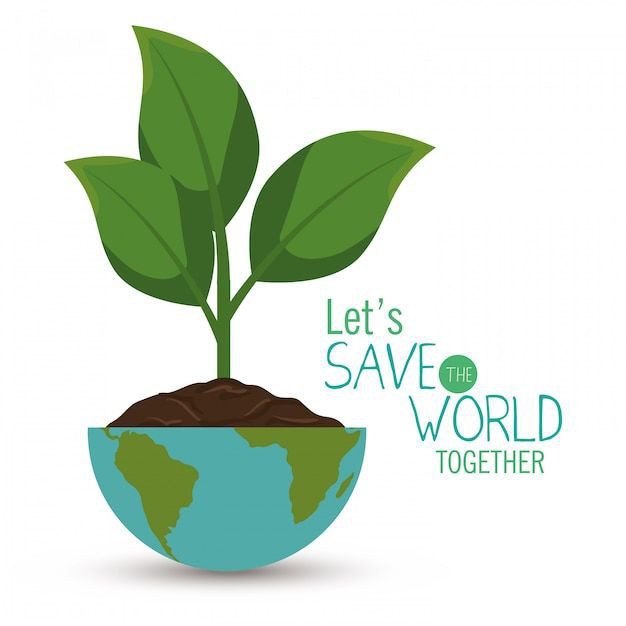 Poster on World Earth Day - Save the plant