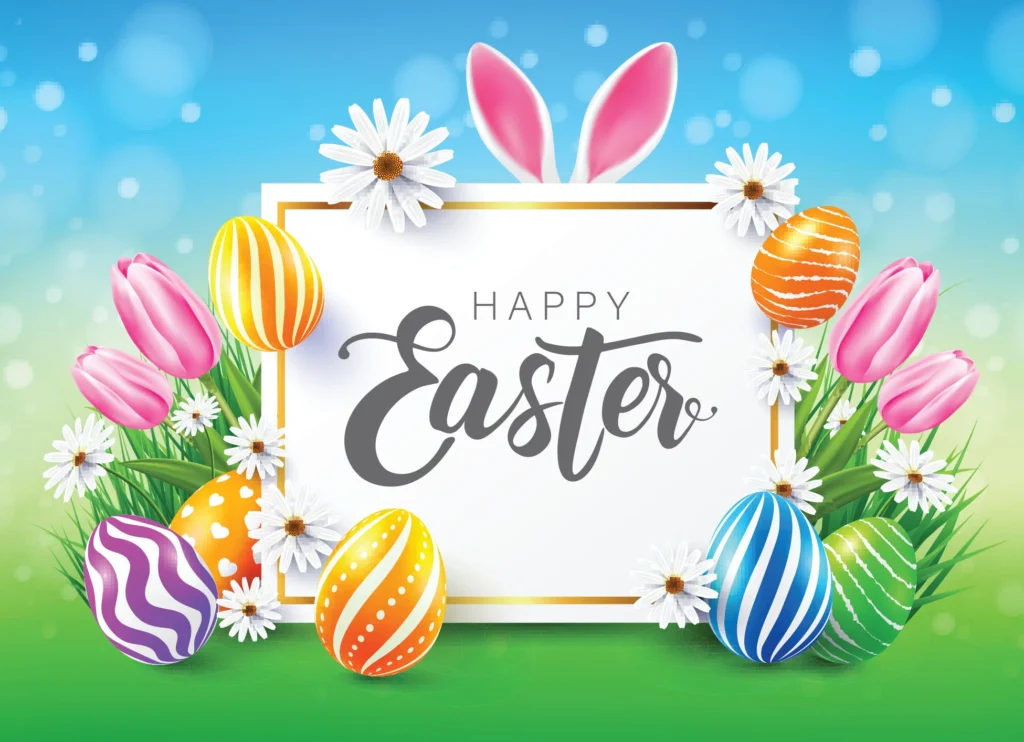 Easter Background - Colourful Easter Eggs Wallpaper 