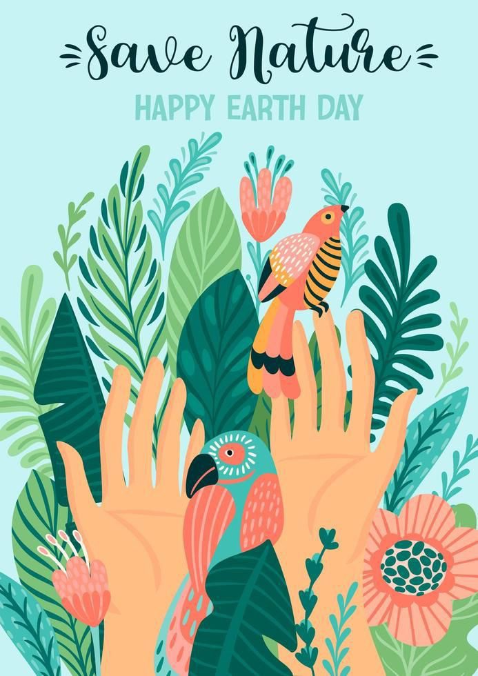 Poster on World Earth Day - Save mother earth image