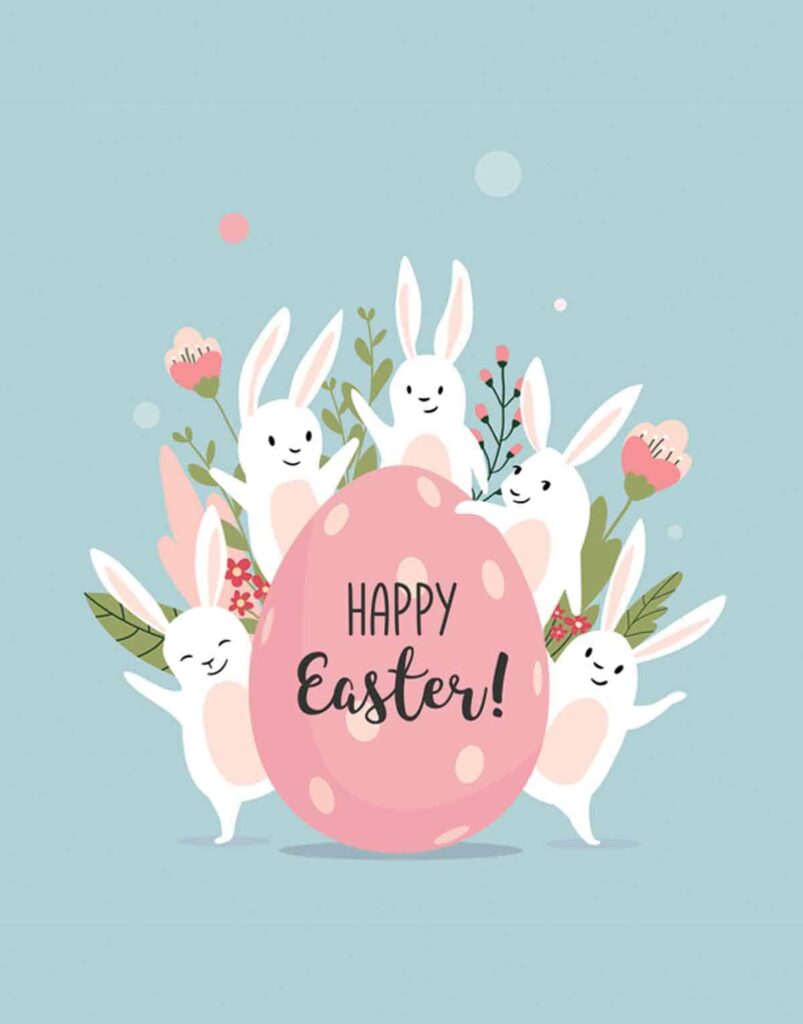 Easter Background - Dancing Bunny Image 