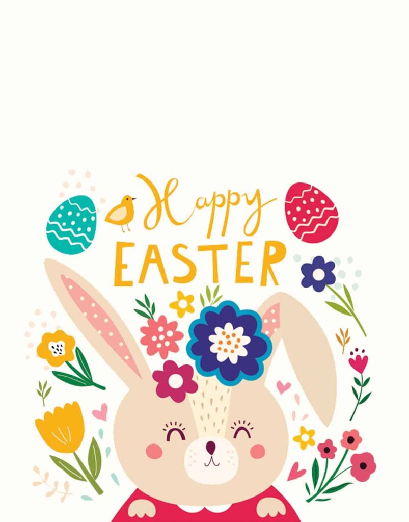 Easter Background - Bunny - Flower 