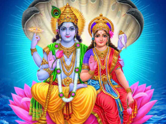 Akshaya Tritiya -  Vishnu ji and Maa Laxmi Image