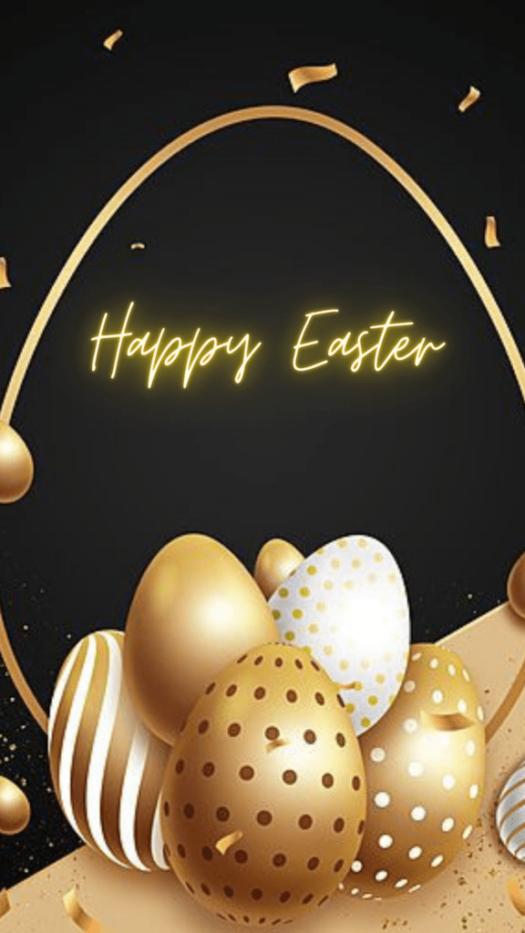 Easter Background - black and golden theme 