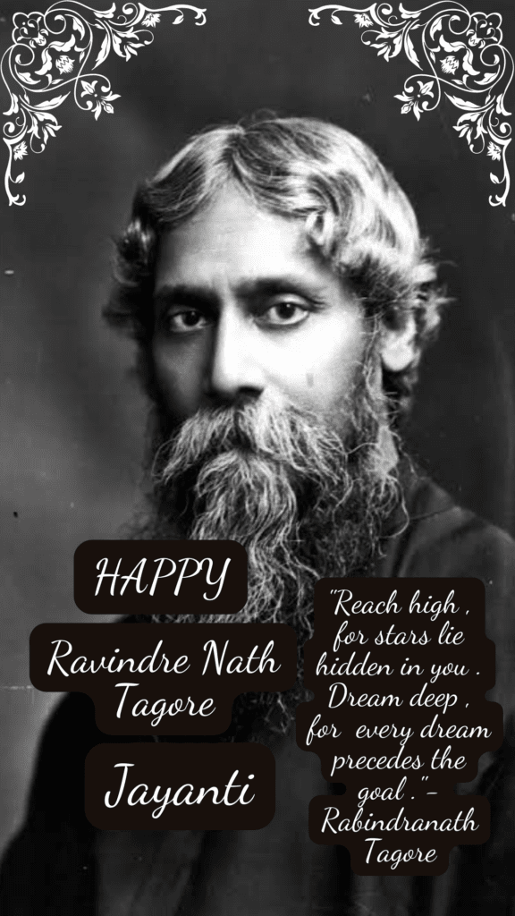 Rabindra Nath Tagore Black and White Photo