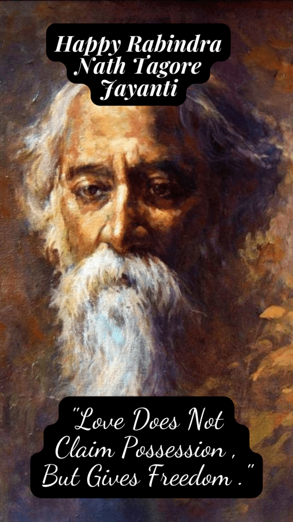 Rabindra Nath Tagore Oil Painting Image