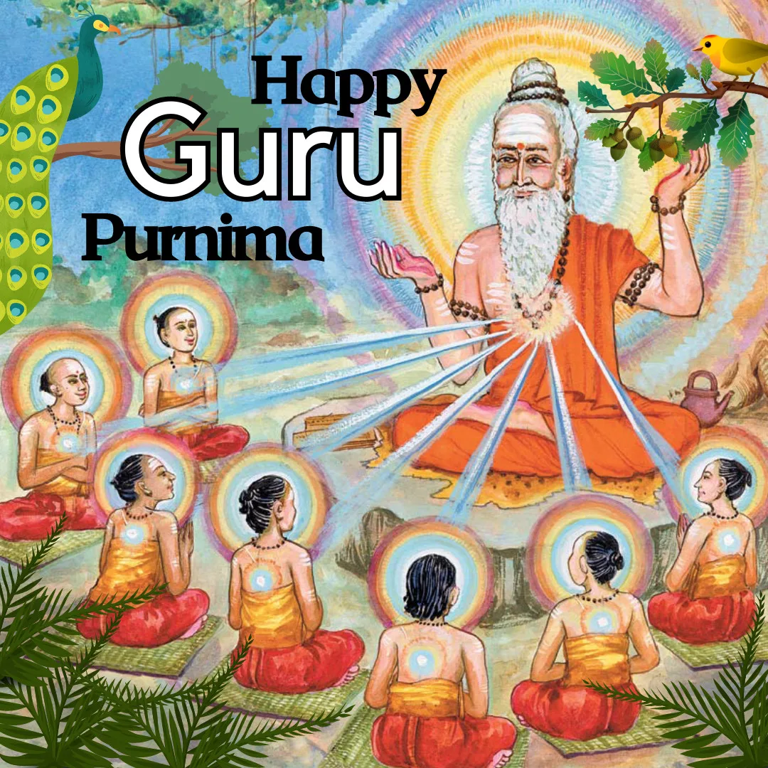 Happy Guru Purnima/Image Of Guru giving lesson to Shishaya 