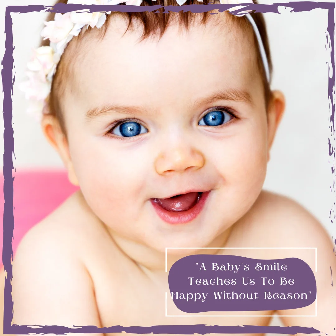 Beautiful Baby Images With Quotes/Cute Baby Girl Smiling With Quote