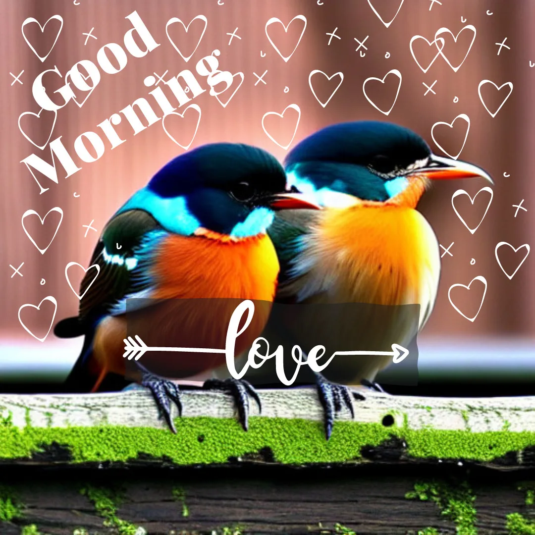 Sunrise Good Morning Images With Nature-FREE Download/Cute Birds with Good Morning Message