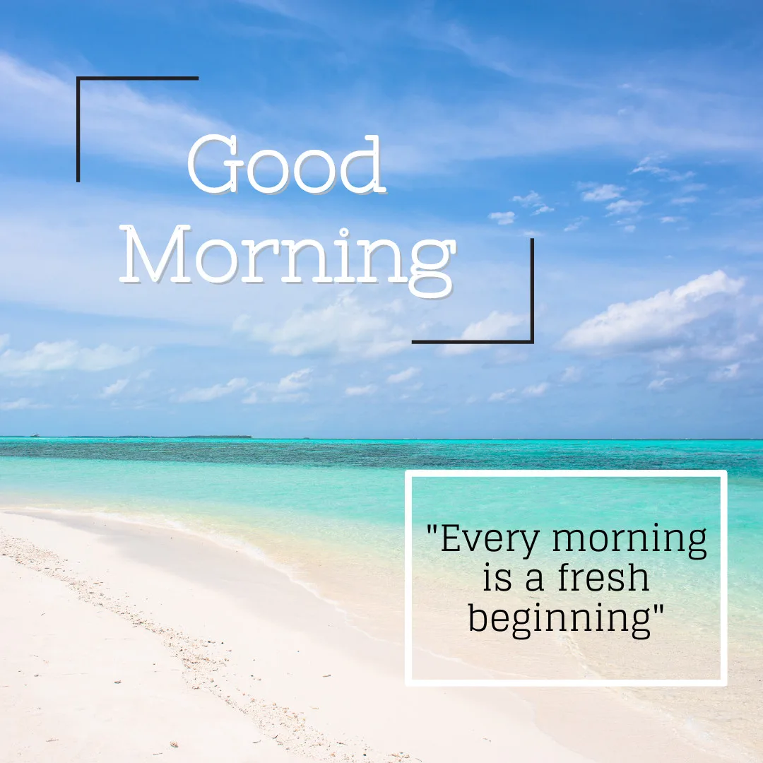 Sunrise Good Morning Images With Nature-FREE Download/Beautiful Beech Image With Good Morning Message