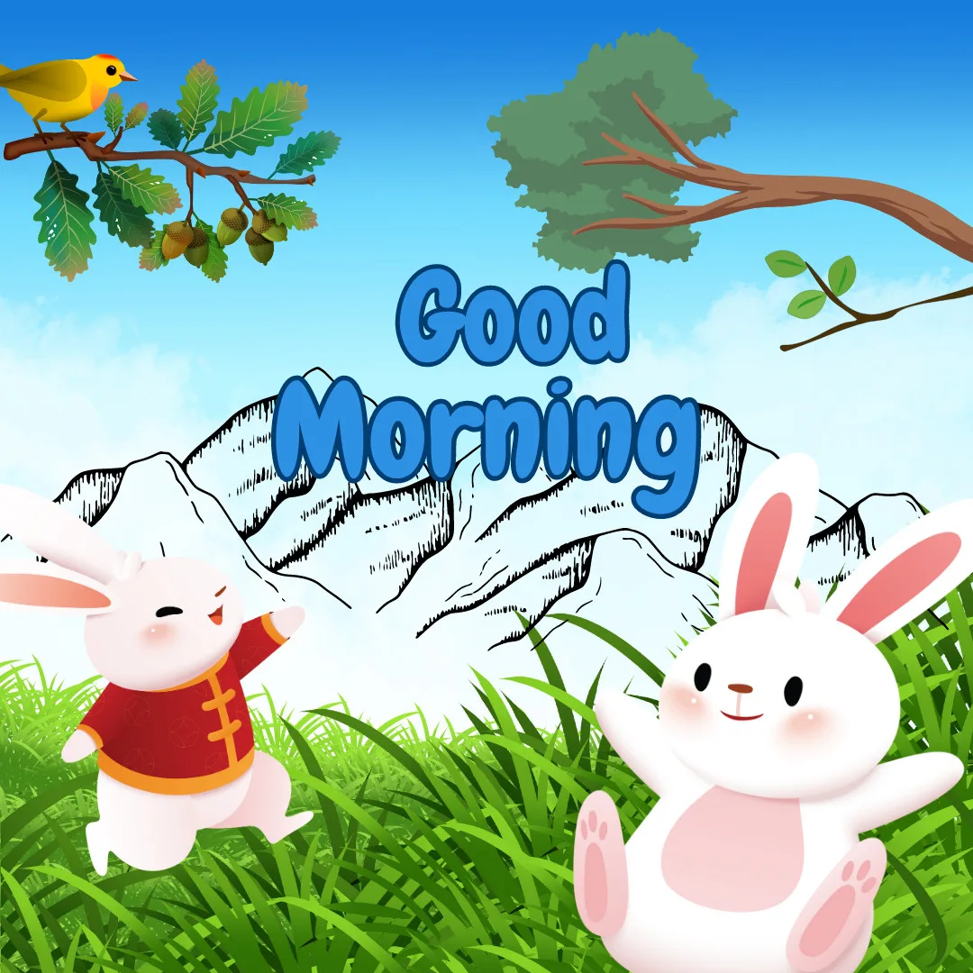 Sunrise Good Morning Images With Nature-FREE Download/Cute Cartoon Image of Good Morning Message