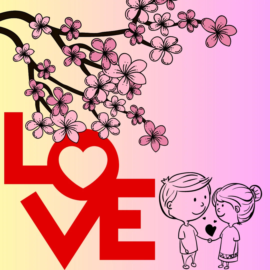 Cute Couple/Cute cartoon with love image