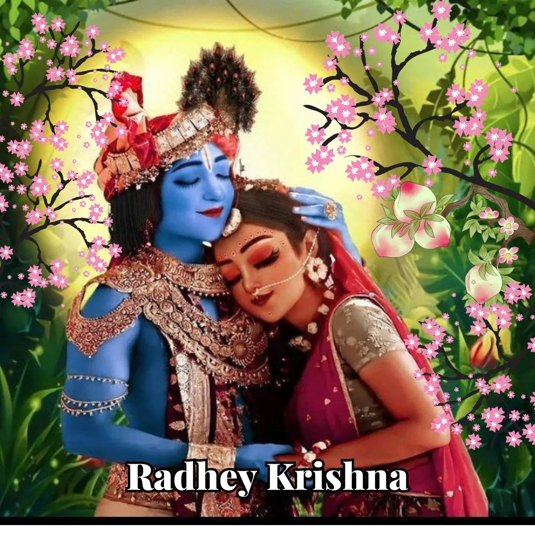 Radha Krishna/Lord Krishna Hugging Shri Radha
