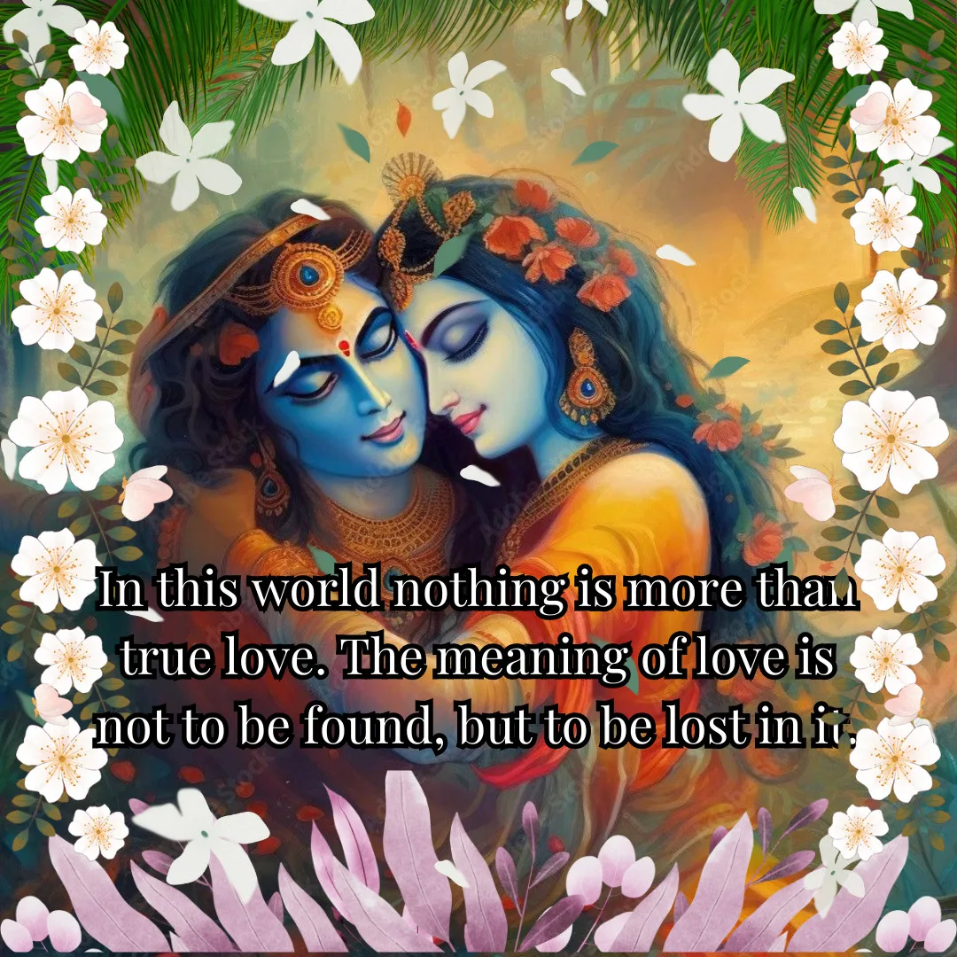 Radha Krishna / Love of Radha Krishna with Quote