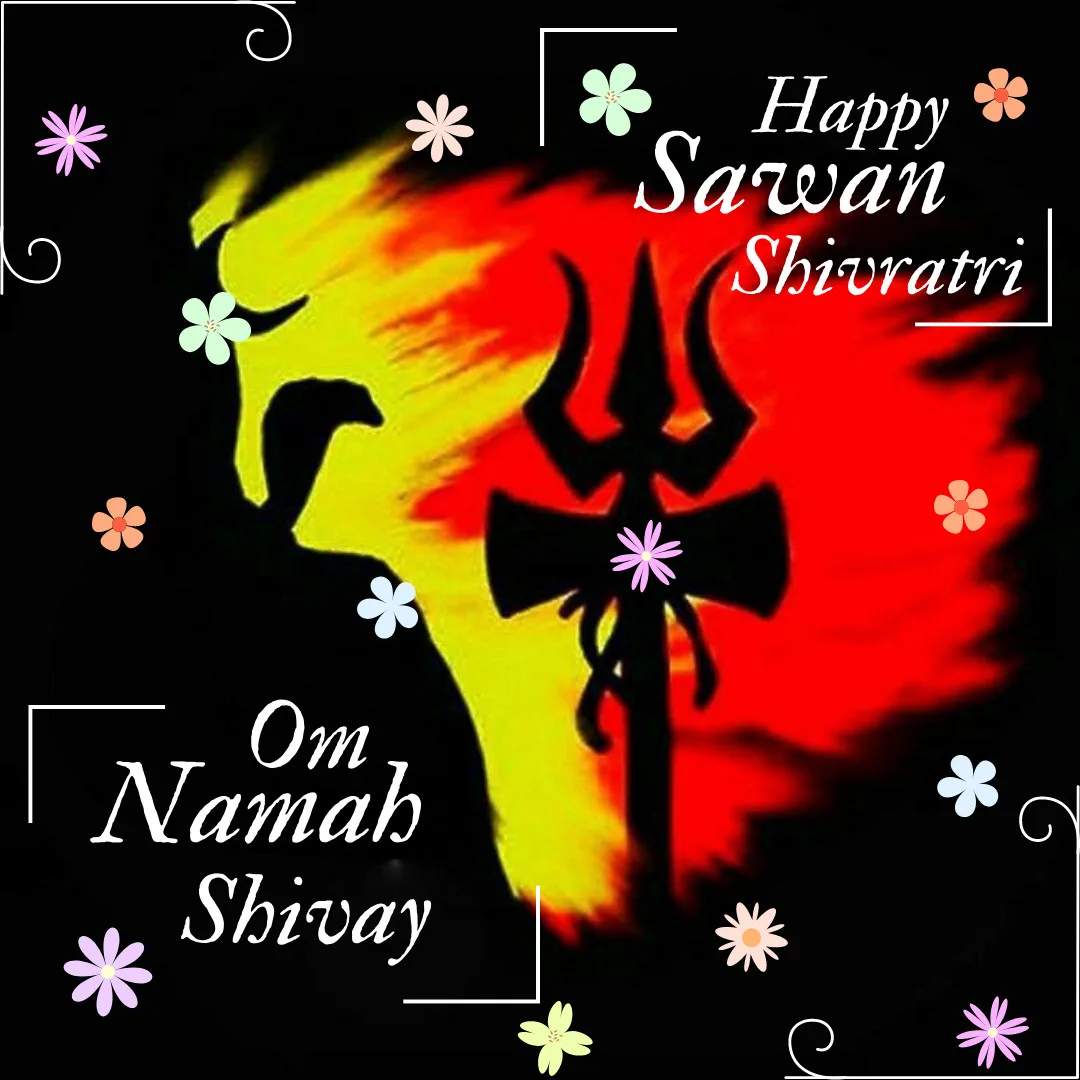 Happy Sawan Shivratri Wishes/ Om Namah Shivaya Poster