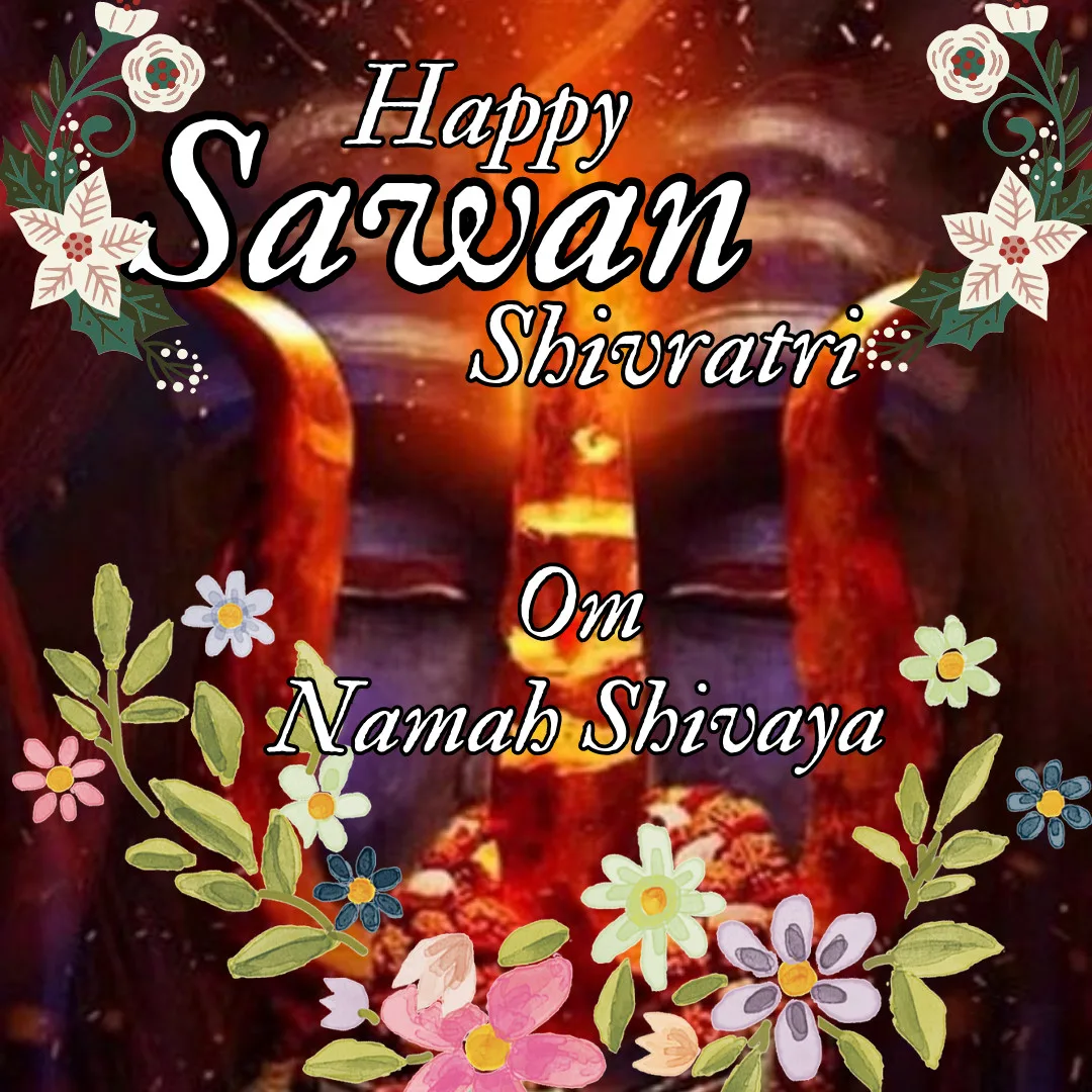 Happy Sawan Shivratri Wishes/ Sawan Festival Poster 