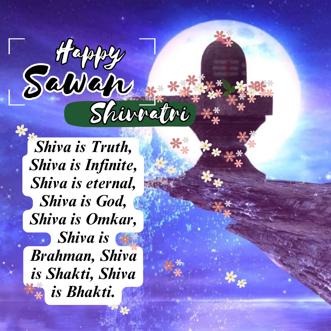 Happy Sawan Shivratri Wishes/ Image of Shivratri  wishes with quote