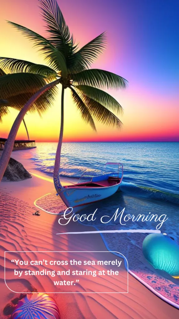 Aesthetic Beach Wallpaper/Good Morning/ Beautiful Sunrise in Tropical island