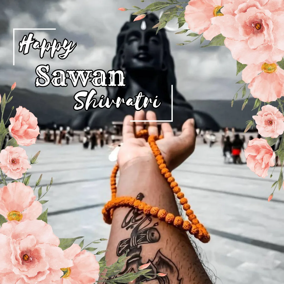 Happy Sawan Shivratri Wishes/ Shiva Adiyogi image