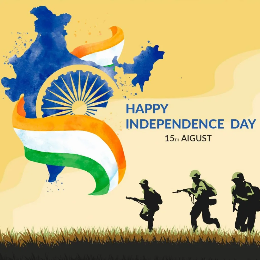 Happy Independence Day Wallpaper/tricolour with indian flag with soldiers image