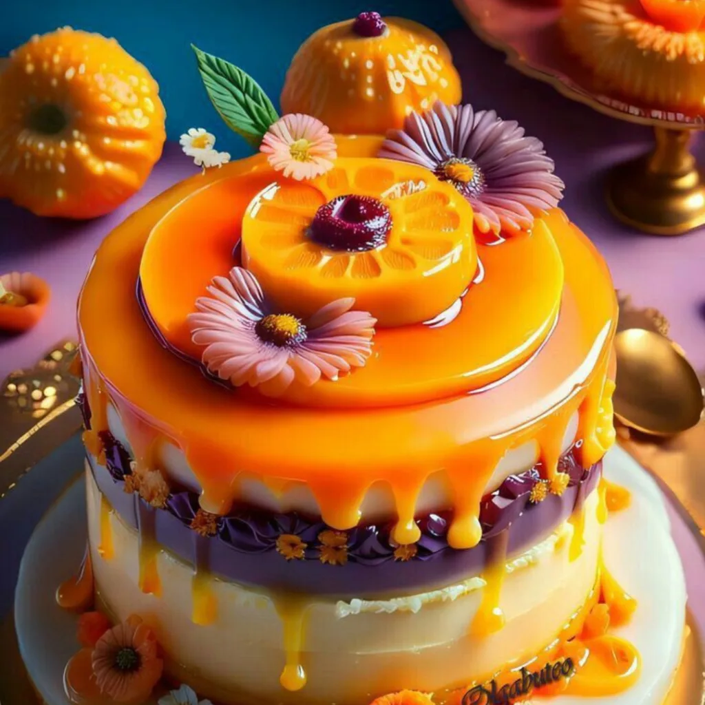 Dream Cake / beautiful white, Chocolate and orange cake / tasty cake