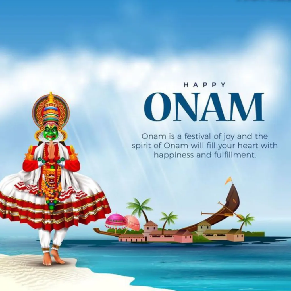 Happy Onam Festival Wishes /Onam  Image of Beautiful Harvesting festival 