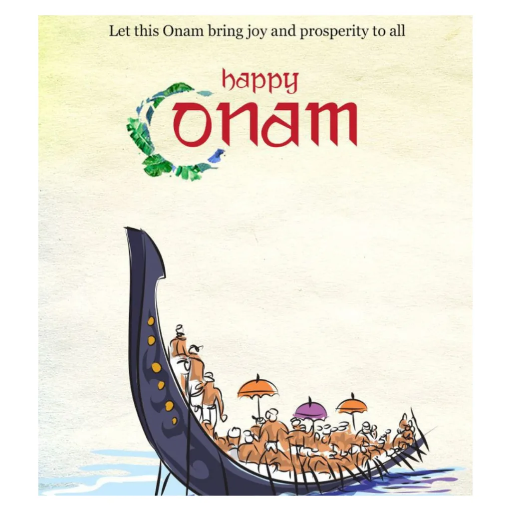 Happy Onam Festival Wishes / Boat Ride in the festival of Onam