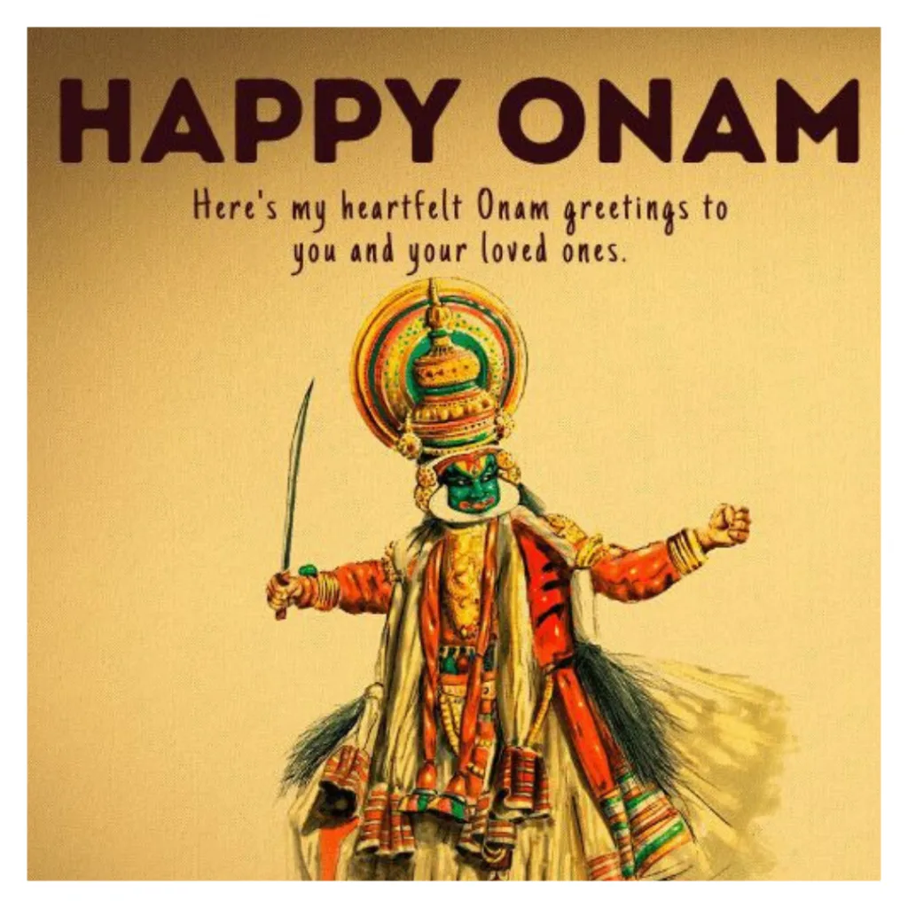 Happy Onam Festival Wishes / Kathakali Performance on Onam festival 