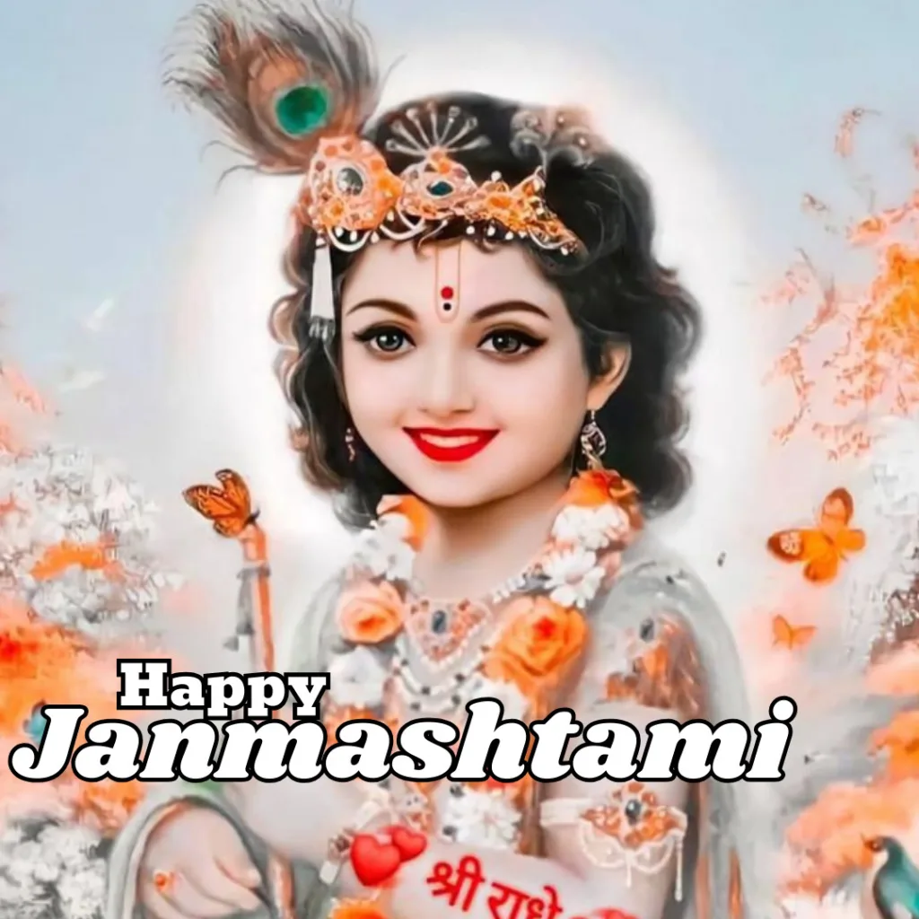 Happy Janmashtami / image of smiling krishn