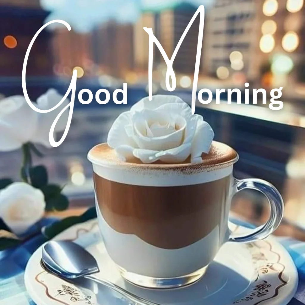 Good Morning Breakfast Image / image of cappuccino coffee