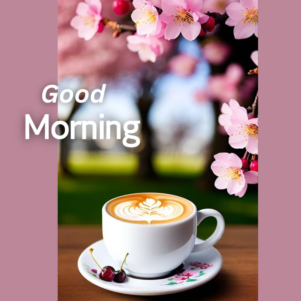 Good Morning Breakfast Image / image of pink blossom flower