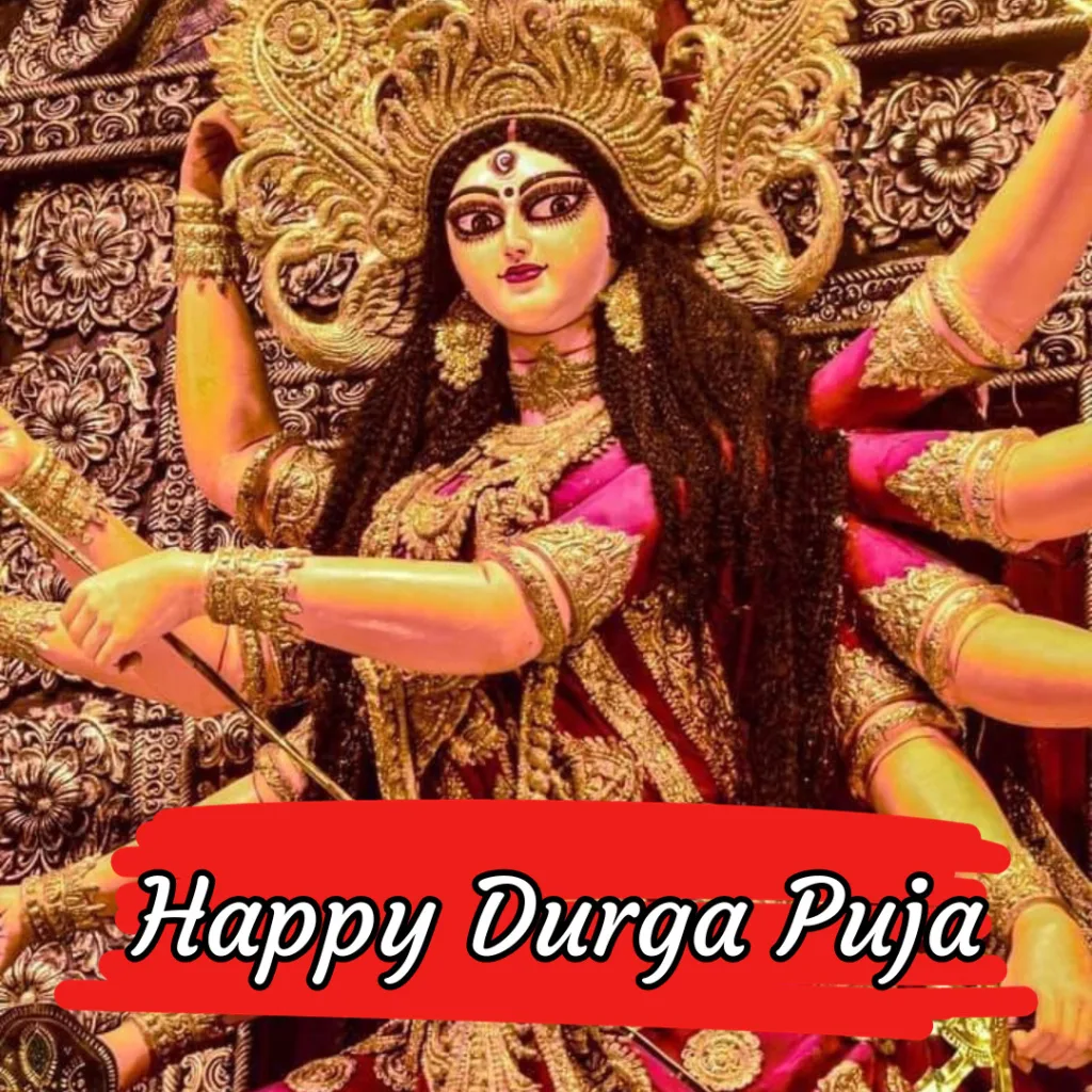 Happy Durga Puja Wishes/ mata rani poster