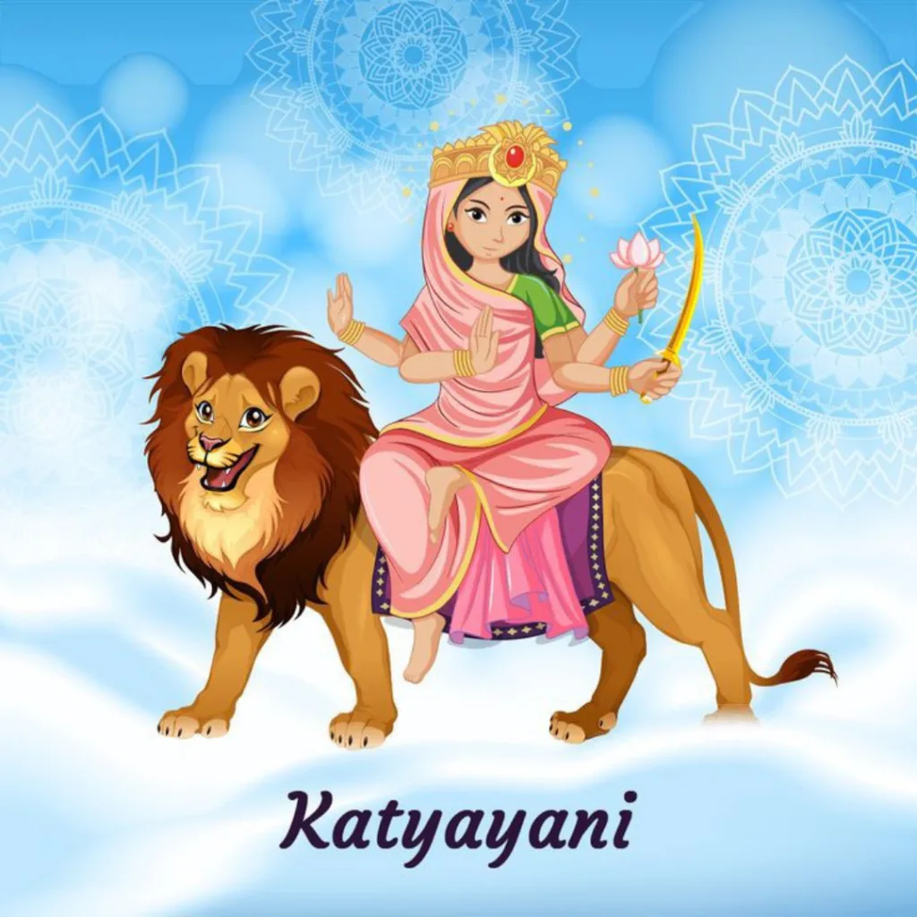 Happy Durga Puja Wishes/ Maa Katyayani poster