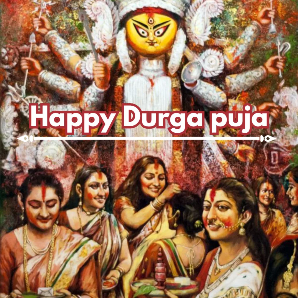 Happy Durga Puja Wishes / Sindoor khela image