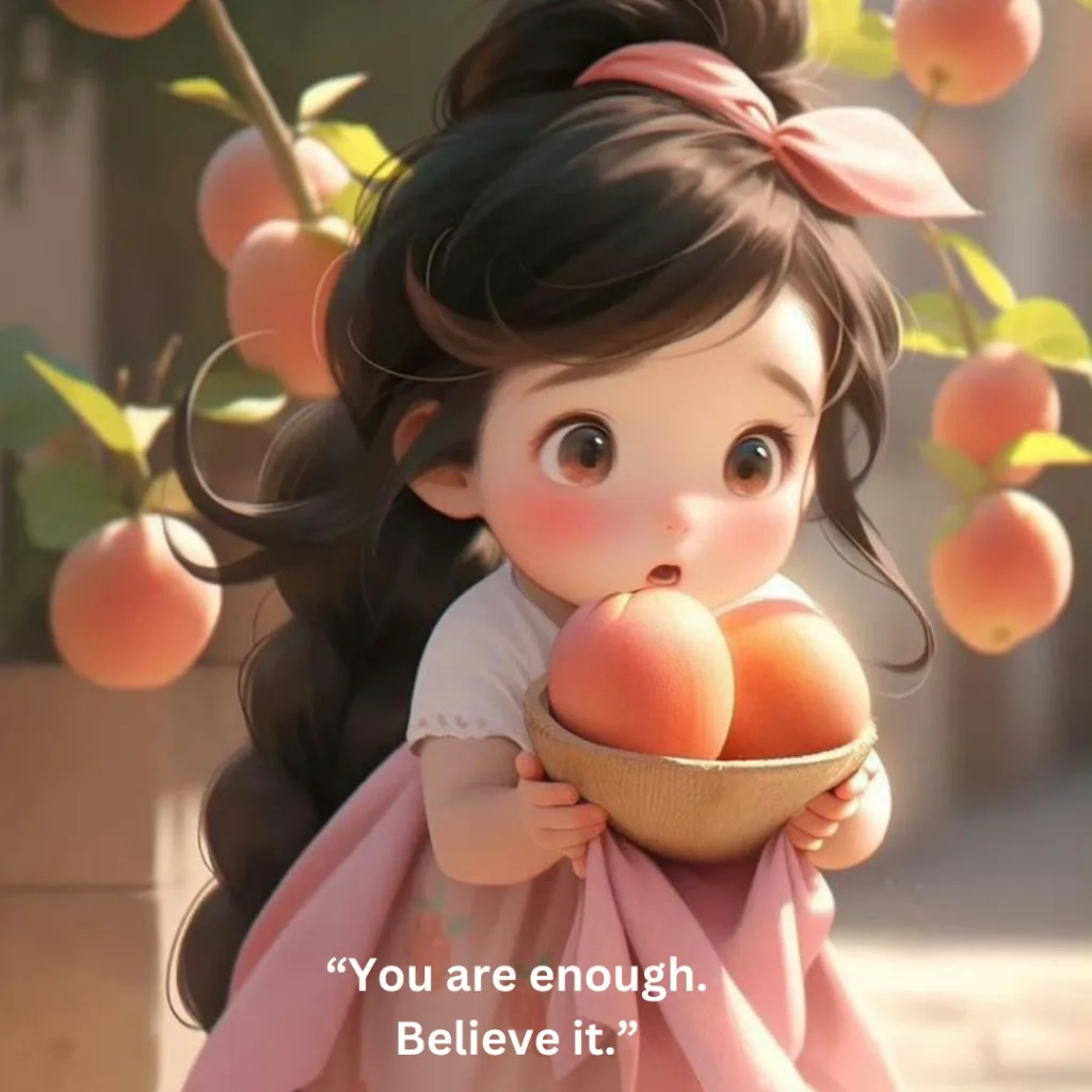 Cute Girl Images / Cute animated girl with oranges