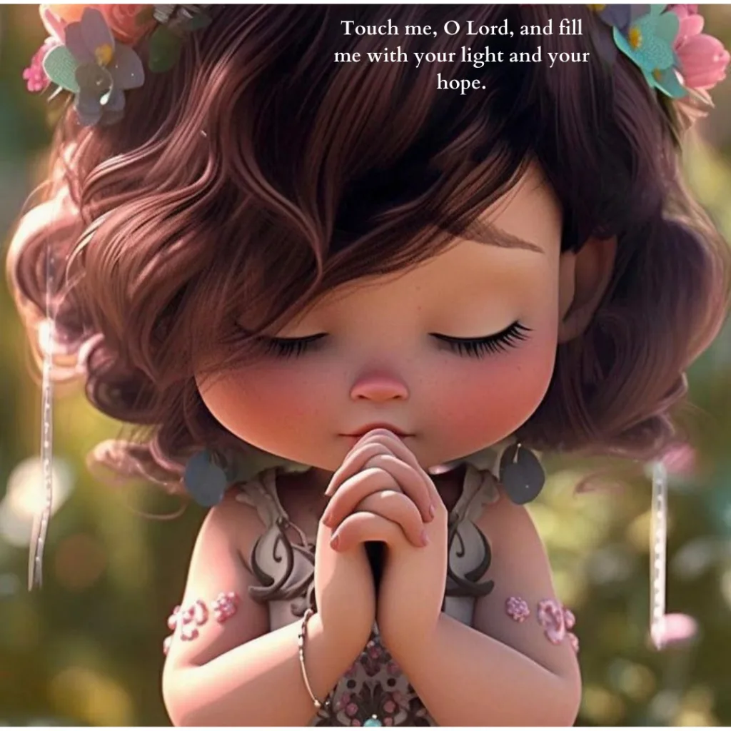 Cute Girl Images/ girl praying image with quote