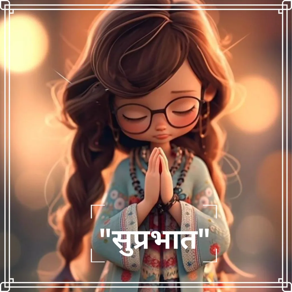 Cute Girl Images/AI image of a cute girl  doing prayer  