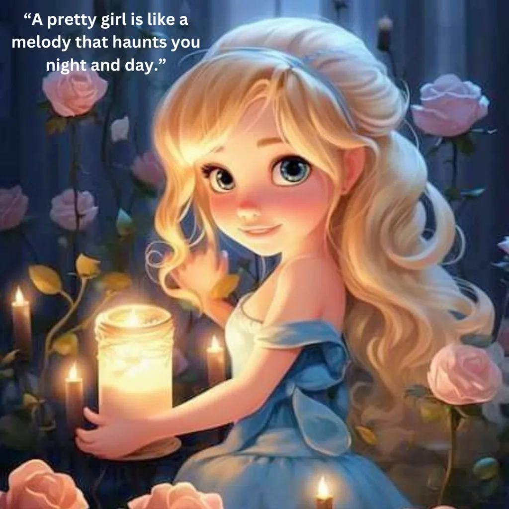 Cute Girl Images /Preety Girl with lantern Image animated