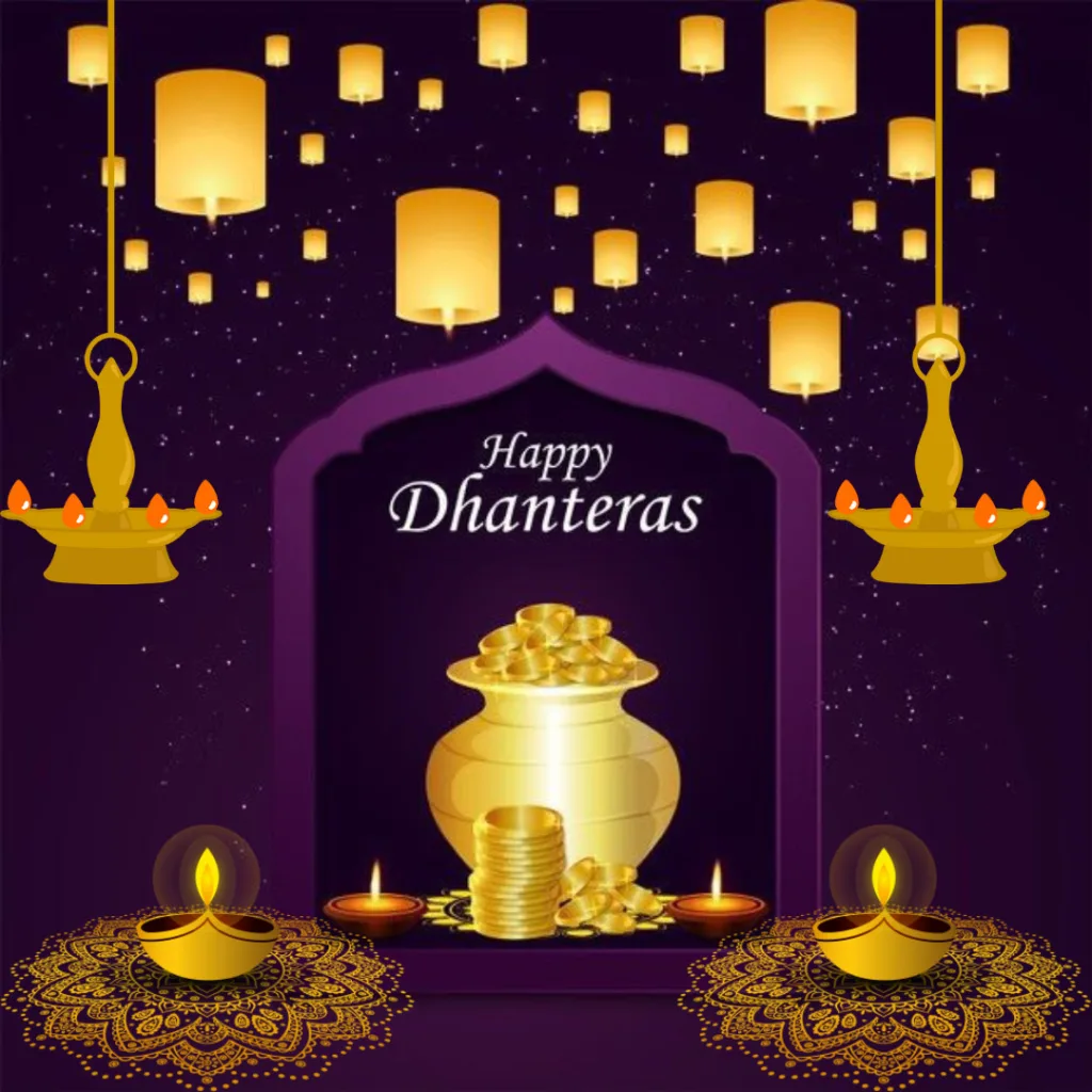 Happy Dhanteras Images /image of beautiful lantern on dhanteras festival
