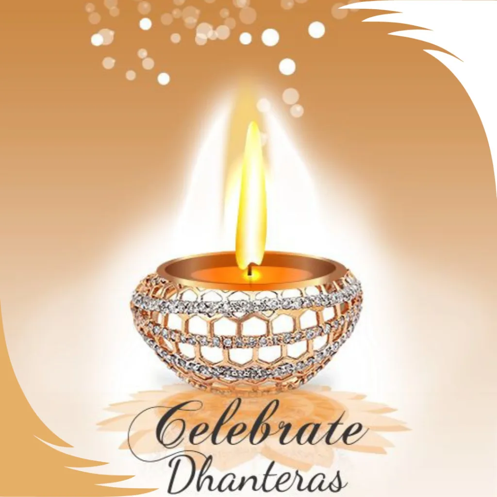 Happy Dhanteras Images / image of Beautiful diamond diya 