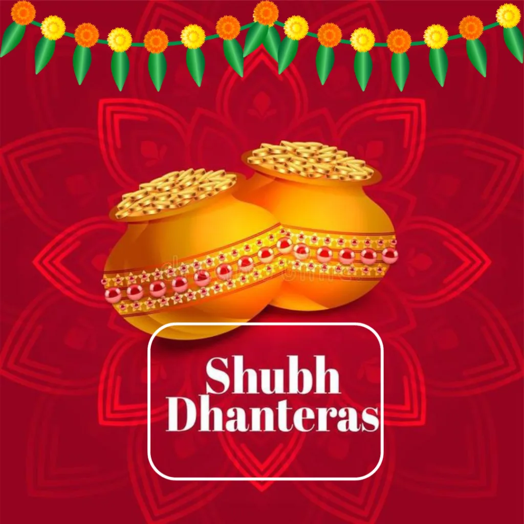 Happy Dhanteras Images /wallpaper of shubh dhateras in red colour