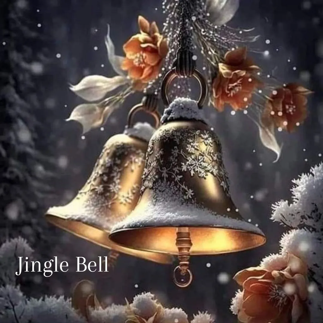 Happy Christmas Images 2023 / beautiful golden bell on Christmas eve