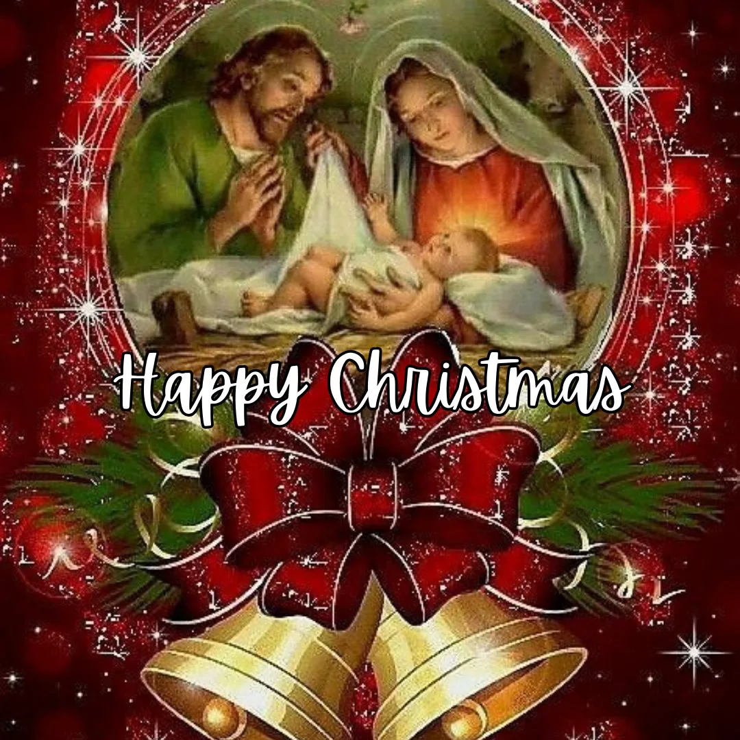 Happy Christmas Images 2023 /image of baby jesus christ with family 
