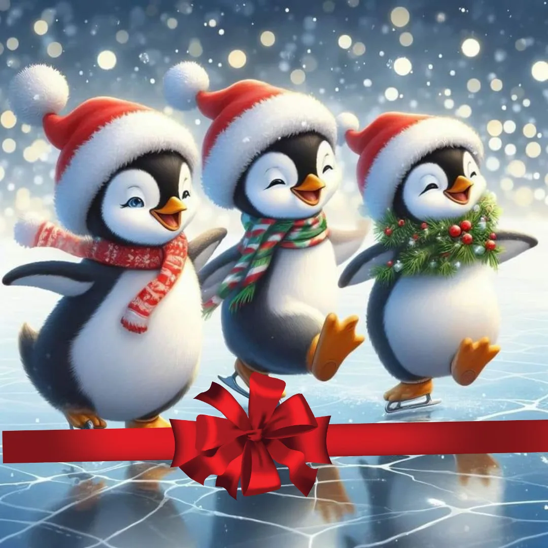 Happy Christmas Images 2023 /cute Christmas penguin picture