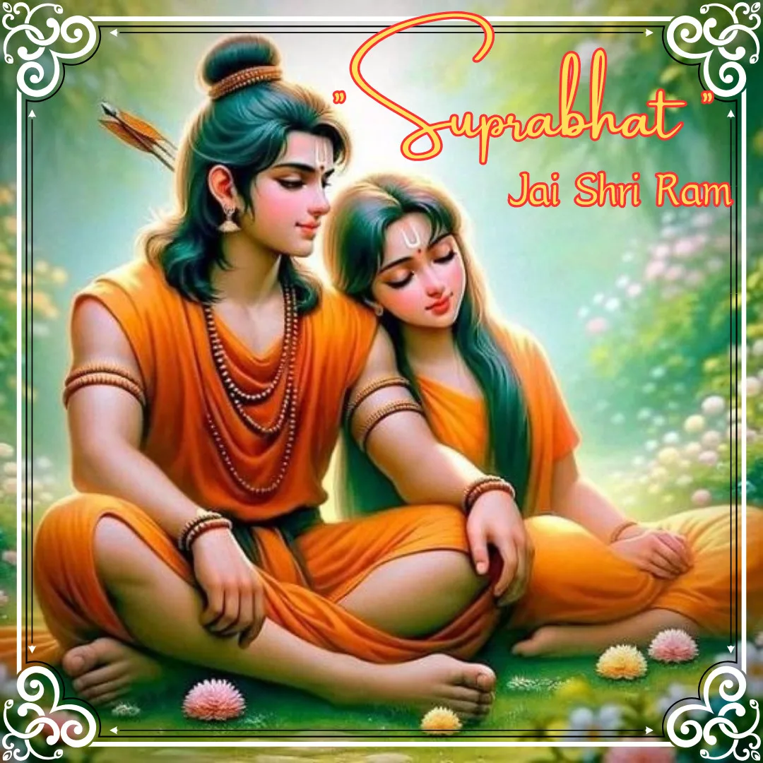 Shri Ram Images / Good Morning image of Bhagwan Ram and Mata Sita